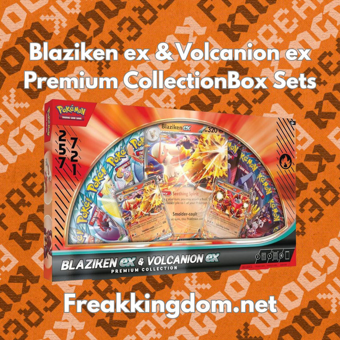 DAMAGED Blaziken ex y Volcanion ex Premium Collection inglés