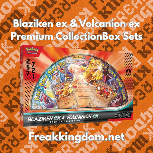 DAMAGED Blaziken ex y Volcanion ex Premium Collection inglés